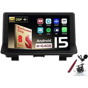 Android 15 Autoradio Sat Navi voor A-udi Q3(2013-2018) 9 Inch Touchscreen Multimedia Speler met Draadloze Carplay GPS Navigatie FM RDS Bluetooth 5G-WiFi SWC DSP,M150s