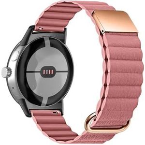 Lederen Band Fit for Google Pixel 3 2 41mm 45mm Armband horloge Accessoires Elastische Polsband Fit for Pixel Horlogeband(Rose Pink,For Pixel watch 3 45mm)