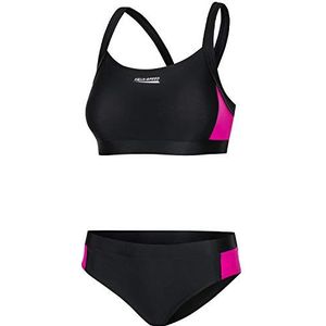 Aqua Speed Women Sport Bikini Set | Two-piece | Beachwear Swimwear | Two-piece Swimsuit for Women | Swimmini | Pool | Beach | Beach Volleyball | Black-Pink, Size 40 | Naomi