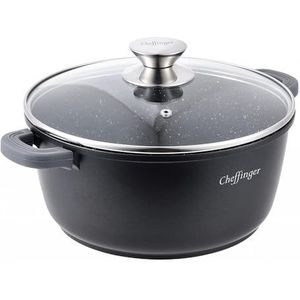 Cheffinger - Braadpan - Zwart - Gietaluminium - 6,3 Liter - Inductie Geschikt