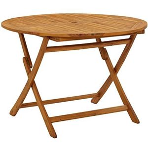 AUUIJKJF Tuinmeubilair Opvouwbare Tuintafel 110 cm Massief Acacia Houten Meubels