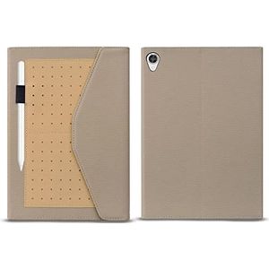 Tablet PC-hoes Compatibel met het tabblad Lenovo M8 TB-8505F TB-8505X TB-8505FS TB-8705F TB-8705N 8.0 Inch kast PU & TPU Tablet Case Kijkstand tablet Case Card Slot Case Bescherming(Khaki)