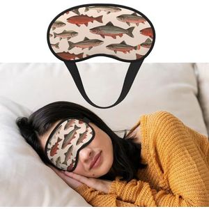 Zacht slaapmasker, comfortabel, verduisterend oogmasker met verstelbare riem, zalm oogschaduw, hoes voor vrouwen en mannen, diepe rust, reizen, werk, thuis