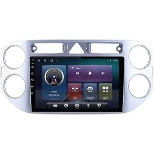 Android 14 Autoradio 9 inch touchscreen voor VW Volkswagen Tiguan 1 NF 2006-2016 Autoradio Navigatie met Carplay met GPS navigatie Bluetooth FM USB Steering Wheel Control(X9 8G+256G)
