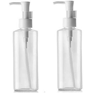 Draagbare Lege Hervulbare Clear Plastic Lotion Pompen Dispenser Fles Container - Helder - 150 ml - 2 Stuks