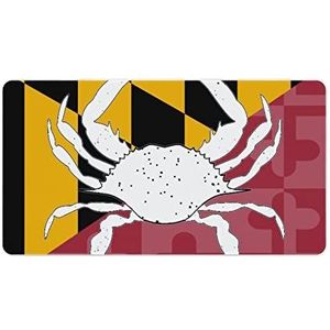 Maryland Vlag Krab Mode Bureau Muismat Antislip Gaming Muismat Accessoires Decor 40X75cm