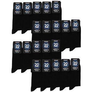 Occulto - Hermann - Heren Sokken - Zwart - Pak van 20 Paar - Maat 47-50