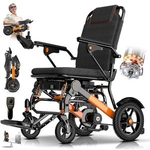 ZQHQKJ - Ultralichte Opvouwbare Elektrische Rolstoel - 13,8 kg - 500 W Motor - 20-50 km Bereik
