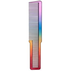 Lange Haar Kam Professionele Gegalvaniseerde Clipper Kam 3 Kleuren Kapper Kam Stylist Styling Tool Accessoires Salon Antistatische Haar Cut Kam Haar Perm Kam (Regenboog)