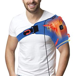 Doact Schulterbandage, Unterst¨¹tzung Wrap G¨¹rtel Schulter Unterst¨¹tzung, USB elektrische Schulter Heizkissen f¨¹r Rotatorenmanschette, Neopren Schulterw?rmer, f¨¹r Linke/Rechte Schulter, M?nner/Frauen L