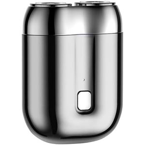 ARVALOLET Mini Dual Head Electric Raver Oplaadbaar Draagbaar Scheerapparaat voor Mannen (Zilver)