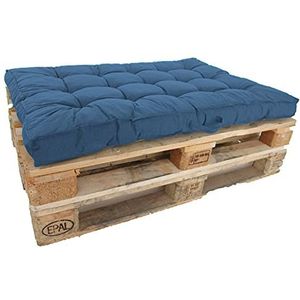 Ambientehome Palletkussen, boxkussen, loungekussen, 120 x 80 cm, blauw/grijs, kussens