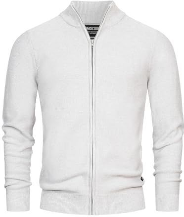 INDICODE JEANS Gebreid vest  lichtgrijs