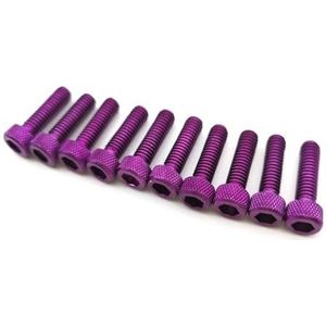 Kuipboutset 10 Stuks M6x20mm Universele 6MM Racing Motorcross Deel Kit Kuip Dirt Pit Moto Bevestiging Moeren Bouten Accessoires(10 pieces-Purple)