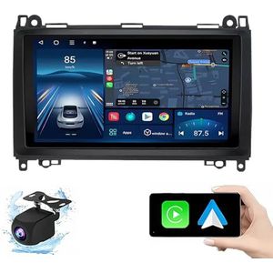 Android 14.0 2 Din Autoradio 9"" Touchscreen Auto Stereo voor Benz B200 met Draadloze Carplay Android Auto GPS navigatie AHD Omgekeerd beeld Stuurwielbediening(P1(1G+32G))