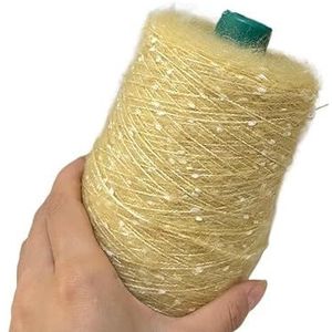 500g Color Dot Mohair Wool Thread for Hand Knitted Scarf Sweater Hat (Size : Khaki)