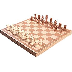Internationaal Schaken Niet-magnetische houten schaakset vouwbord, handgemaakte draagbare reizen schaakbord Sets for kinderen en volwassenen Schaakspel schaakspel reis
