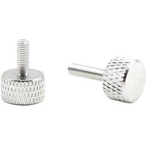 Aluminium legering duimschroef 2/5/10pcs M3 Hand-Draai Gekartelde Schroef DIY Computer Case Side Transparante Afdekplaat aluminium Thunmb Schroeven Gratis Verwijdering(Silver,10PCS-M3X10MM)