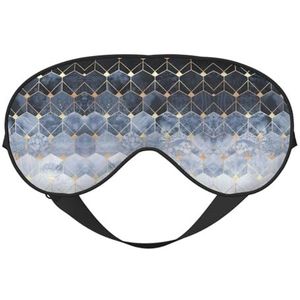 Blauwe Zeshoeken En Diamanten Slaap Eye Mas Bijgewerkt Ontwerp Licht Blokkerende Nachtoogblinder Mannen Vrouwen Shift Werk Reizen