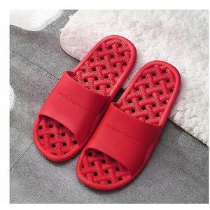 ZIRIA Badschoenen, badschoenen, eenvoudige indoor massagesandalen voor thuis en geselecteerde strandschoenen, Rood, 44-45(270mm)