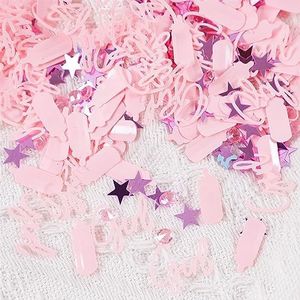 Feestdecoraties 15 g roze blauw jongen meisje pailletten confetti tafel strooisel voor kinderdag verjaardag geslacht onthullen babyshower feestdecoratie (kleur: roze)