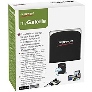 myGalerie Hoofdoog, uitbreiding van geheugen voor iPad, iPhone en Android-apparaten (wifi, SD-kaartsleuf, tot 128 GB, video's, muziek, foto's en documenten)
