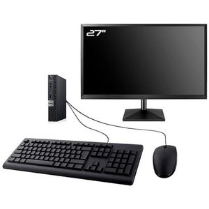 Dell PC OptiPlex 7060 Micro Monitor 27 inch Intel I3-8100T RAM 32GB SSD 2TB W11 WiFi (gereviseerd)