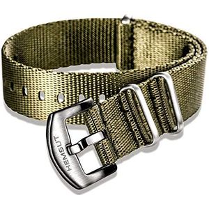 Hemsut NATO Strap, het Horlogebandje van de Zetelriem voor Mannen, Hoog Eind Zachte Kwaliteits Nylon Horlogebanden met Op zwaar werk berekende Geborstelde Gesp van 22mm