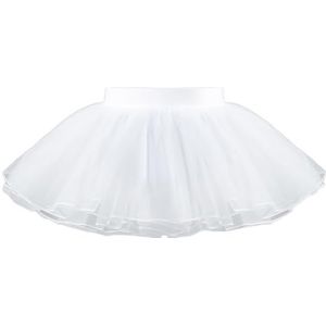 KSBBHDS Witte jurk, tutu voor meisjes, ballet, tule, kostuum, elastische rok, opblazen voor theateruitvoeringen
