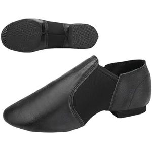 Jazz Schoenen Vrouwen Jazz Dans Schoenen Tan Zwart Antislip Zool Jazz Schoenen Peuter Meisjes Gymnastiek Unisex Slip On Jazz, Zwart, 34 EU