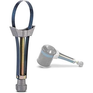 Oliefilter Sleutel en Verwijdersleutel voor 60mm tot 120mm Oliefilters, Riemsleutel met Verstelbare Diameter