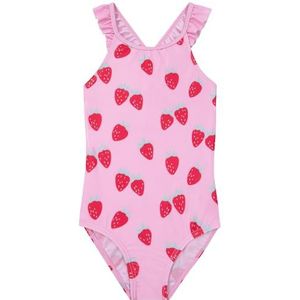 Harry Bear Meisjes Zwempak | Aardbei Badpak Meisjes | Eénstuk Zwempak Voor Strand & Zwembad | Roze 104