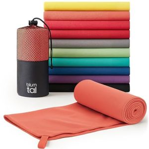 Blumtal Microfiber Handdoek 120x60 cm - Sporthanddoek van sneldrogend microfiber Sport - Microfiber Fitness Handdoek - Reishanddoek - Badhanddoek - Gym Towel Coral