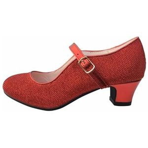 La Senorita Spaanse Flamenco schoenen - rood glamour