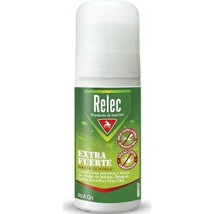 Relec Extra sterke roll-on tegen muggen, tot 12 uur bescherming, effectief tegen tijgermug, werkzaamheid en bescherming tegen muggenbeten in extreme omstandigheden en tropische gebieden