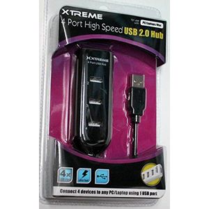 Xtreme Kabels 95004 4-poorts USB Hub - Zwart