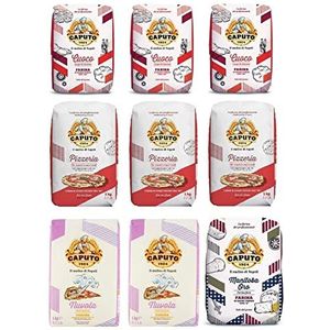 Testpakket Farina Molino Caputo Nuvola Pizzeria Cuoco Manitoba pizzameel meel (9 x 1 kg)