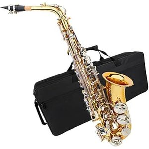 saxofoon kit Saxofoon Eb Altsaxofoon Goudzilver Voor Beginners, Volwassenen Met Rietriemhandschoenaccessoires (Color : Gold Silver set 1)