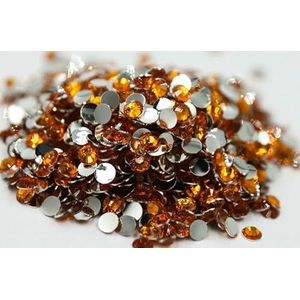 Flatback Crystal-strips AB Zilveren onderkant Hars Niet-hotfix Strass in bulkverpakking Nail Art Strass Kledingstuk-Oranje-4.0mm SS16-10000 stuks