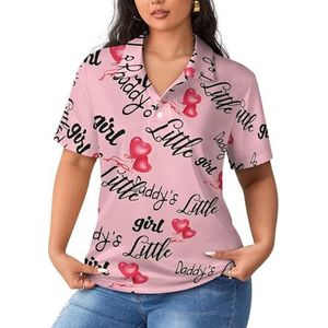 Daddys Little Girl dames poloshirts met korte mouwen casual T-shirts met kraag golfshirts sport blouses tops S