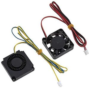 2 Stks 40x40x10mm 4010 Warmteradiator Ventilatoren 12VDC Extruder Hot End Fan & Turbo Ventilator Met 2-pins connector Compatibel met Ender 3/Ender 3 Pro 3D-printer