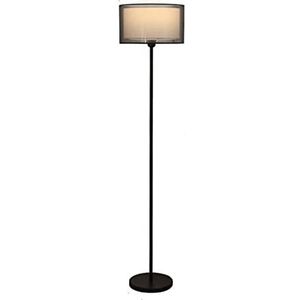 Retro Minimalistische Vloerlamp, Nordic Vloerstaande Lampen Voor Slaapkamer Verlichting Moderne Vloerlamp Stof Lampenkap Home Deco Tall Lamp Floor Leeslamp Woonkamer(D,Remote Control Switch)