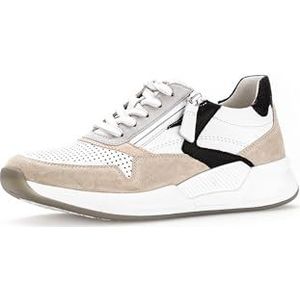 Gabor Low-Top sneakers voor dames, lage schoenen voor dames, Wit Oasi zwart 55, 41 EU