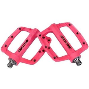 Fietspedalen MTB racefiets pedalen lagers antislip nylon vezel plat pedaal voor mountainbike fietsonderdelen MTB pedalen (kleur: roze)