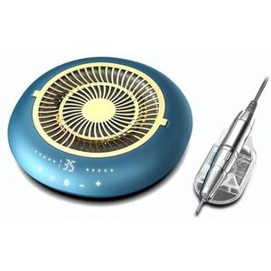 2 in 1 Nagelstofzuiger Manicuremachine Met Herbruikbaar Filter Laag Geluid Nagelboorpen JMD-803 PRO(JMD-803 PRO - Blue)