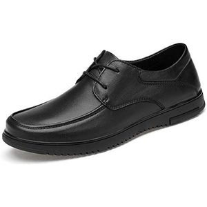 SYktcjgs Mode Oxford Schoenen Voor Heren Formele Schoenen OX Lederen Flexibele Buitenzool Voor Casual Zaken (Lace Up of Fleece Binnenkant is optioneel) (Kleur: Zwart Kant, Maat : 41 EU)