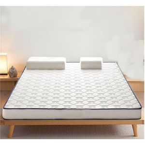 Matras Van Volledige Grootte, Latexmatras, Traagschuimmatras, Huishoudelijk Tatami-slaapmatkussen, Enkele En Dubbele Studentenslaapzaal Stapelbed Verhuurmatras (Color : White1, Size : 200 * 220CM*6CM