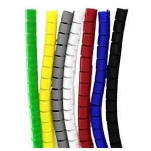 Kabelmanagementhuls, Spiraalvormige kabelbeschermer 1 meter, veelkleurig, 8-42 mm binnendiameter(Wit,28mm inside diameter)