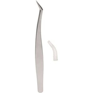 Wimper Tweezer, Enten Lash Extension Pincet voor Schoonheidssalon (Korte schuine pincet)