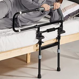Bed Railing Handle, Bed veiligheid en stabiliteit Grab Bar verstelbare Bedrail Cane past op elk bed voor senioren, handicap